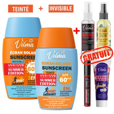 2 Ecran Solaire Invisible et Teinté Beige – SPF 60+