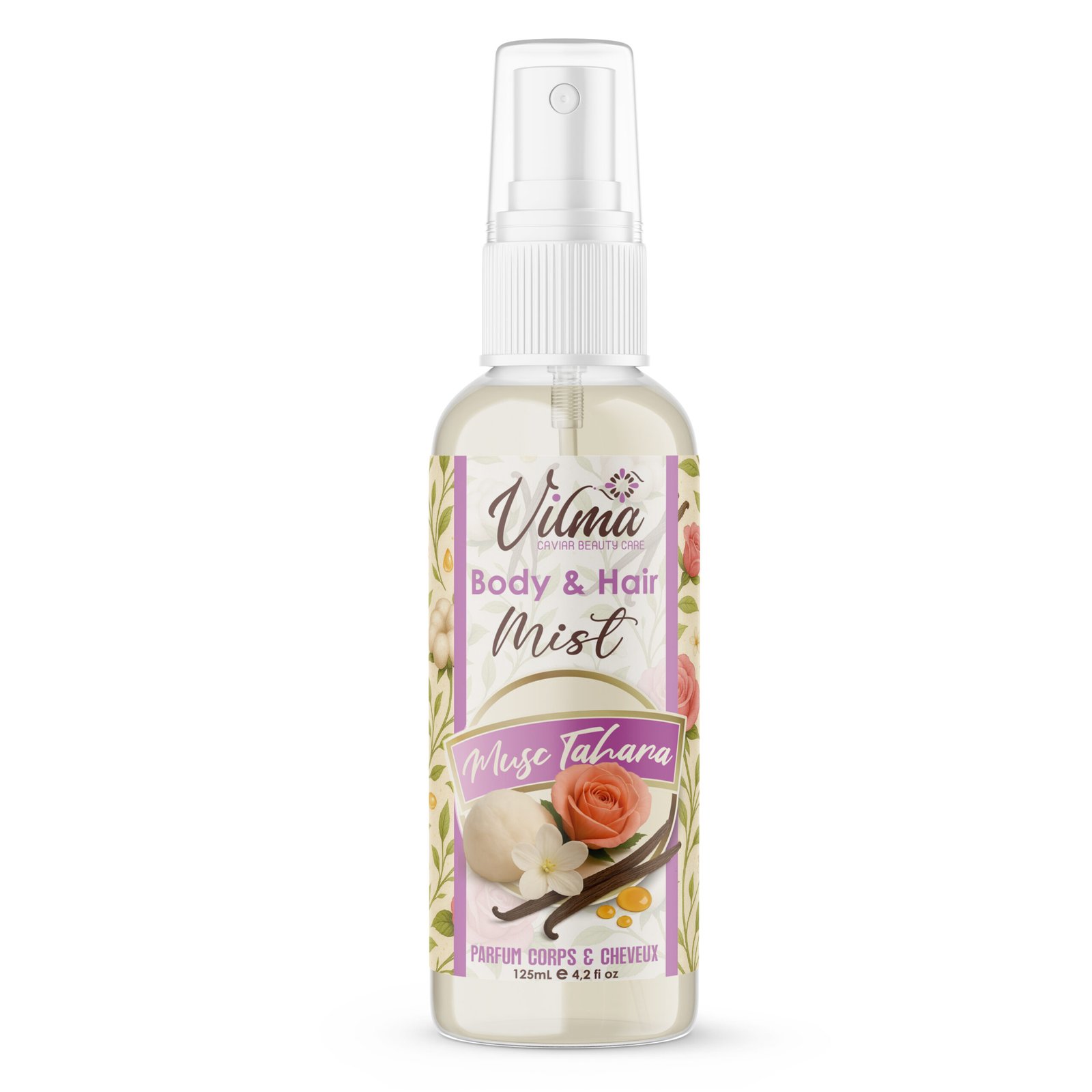 Brume Parfumée Corps & Cheveux – Musc Tahara – 125 ml